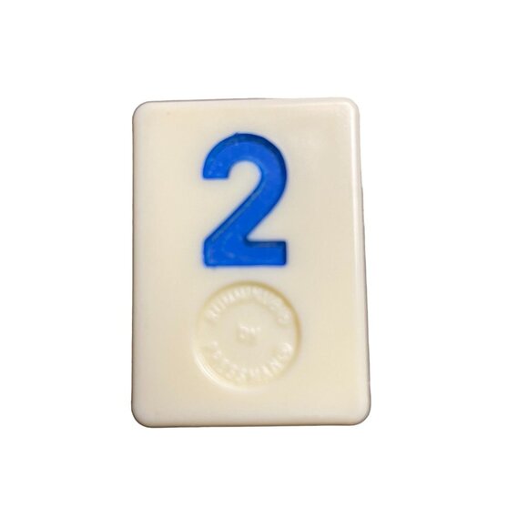 Pressman Rummikub Blue 2 Tile Original Replacement Game Piece Smooth Back u - Picture 1 of 2